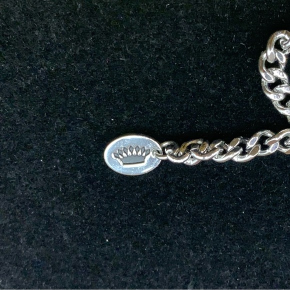 Silver Tone Juicy Couture Rhinestone Choker. Box chain 14”-18” Pre Loved - Picture 4 of 7